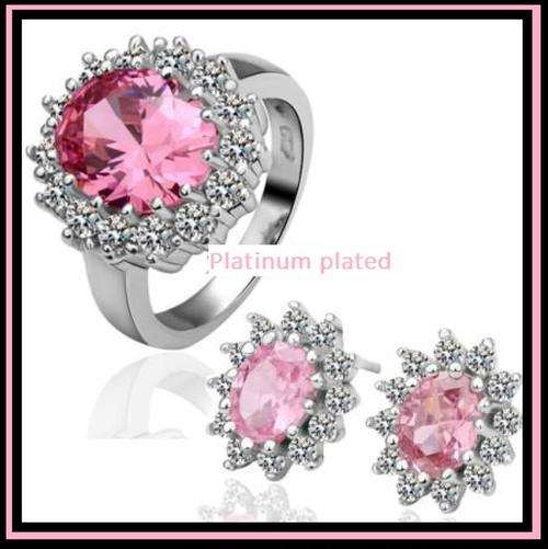 REDUCED SHIPPING ** 18K GOLD PLATED EARRINGS AND RING SET