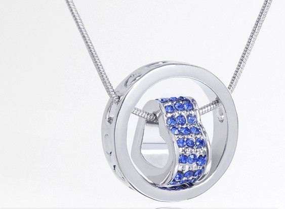 REDUCED SHIPPING **Heart & Circle Ring Pendant Chain and Necklace