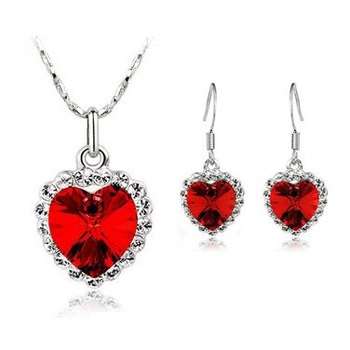 REDUCED SHIPPING***JEWELLERY SET, NECKLACE AND EARRINGS WITH CRYSTALS