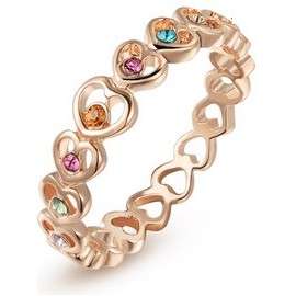 POSTAGE ONLY R35.00 ***18K ROSE GOLD PLATED CRYSTAL RING***