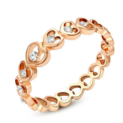 POSTAGE ONLY R35.00 ***18K ROSE GOLD PLATED CRYSTAL RING***