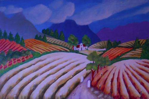 POSTAGE ONLY R60.00***OIL painting by Cecil Byrnes (LARGE PAINTING 60cm x 90cm)