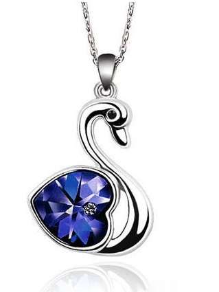POSTAGE ONLY R35.00*** CRYSTAL SWAN NECKLACES***6 COLOURS***IDEAL TO RESELL