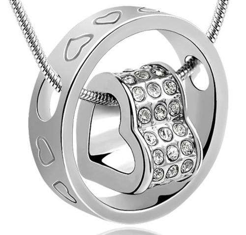 Postage only R35.00 no extra cost on additional items** CRYSTAL HEART IN RING NECKLACE
