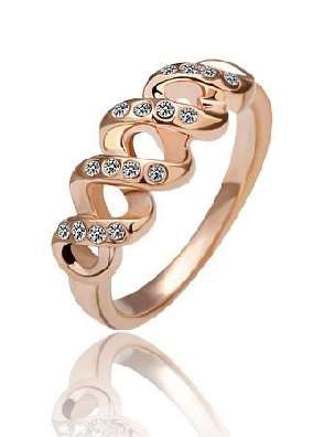 **POSTAGE R55.00 ADDITIONAL ITEMS FREE***18K GOLD PLATED AUSTRIAN CRYSTAL RING***SIZE 7***