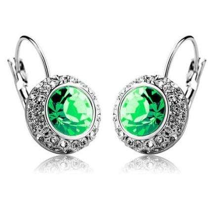 ***POSTAGE R55.00 ADDITIONAL ITEMS FREE*** STUNNING ROUND CRYSTAL EARRINGS