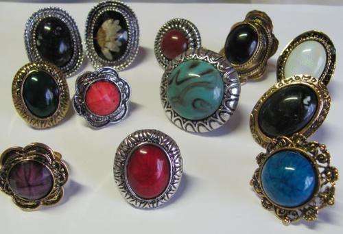 **POSTAGE R55.00 ADDITIONAL ITEMS FREE***12 BOHEMIAN STYLE RINGS (SIZE 7- 10