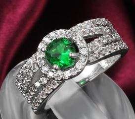 18K WHITE GOLD PLATED AUSTRIAN CRYSTAL RING (COMES IN 3 COLOURS)