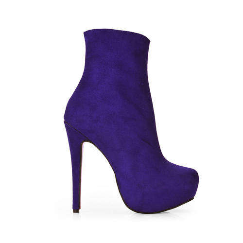 Suede Platform Short Boots - (Int'l size 35-40) - 0844-3463BT-a4
