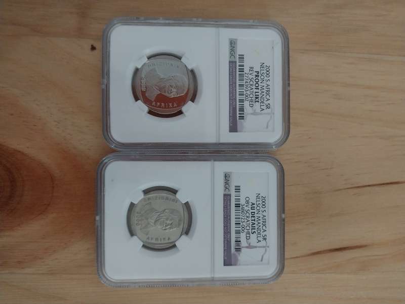 2000 SA 5R Nelson Mandela Coins