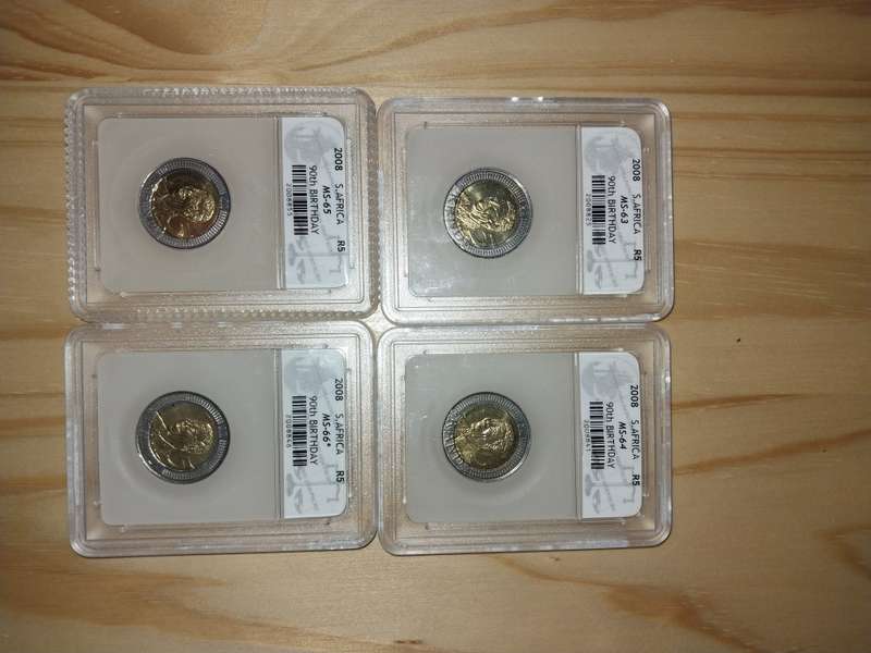 2008 SA 90th Birthday R5 SACGS MS graded x 4
