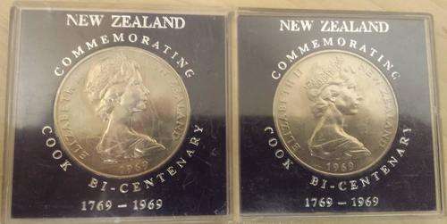 1769-1969 NEW ZEALAND DOLLAR ** COMMEMORATING COOK BI-CENTENARY