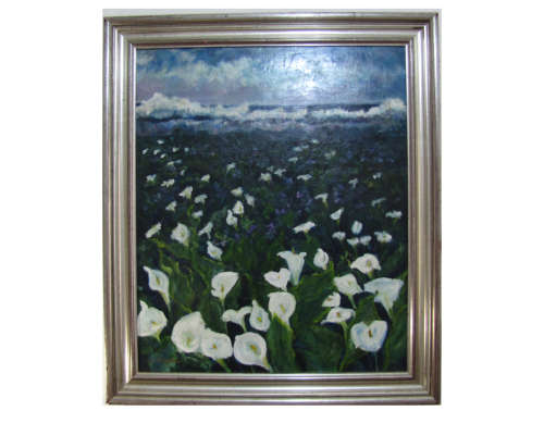 FRAMED ARTWORK BY LATE SHIELA HEPBURN "SIZE - 72CM x 84CM"