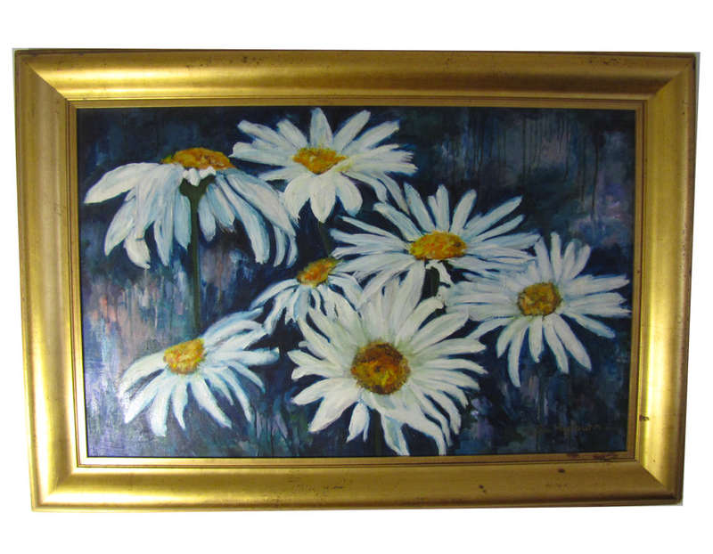 FRAMED ARTWORK BY LATE SHIELA HEPBURN "SIZE - 110CM x 78CM"