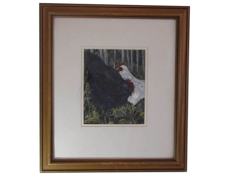 **REDUCED** FRAMED ARTWORK BY LATE SHIELA HEPBURN "SIZE - 60CM x 67CM" **FREE SHIPPING**