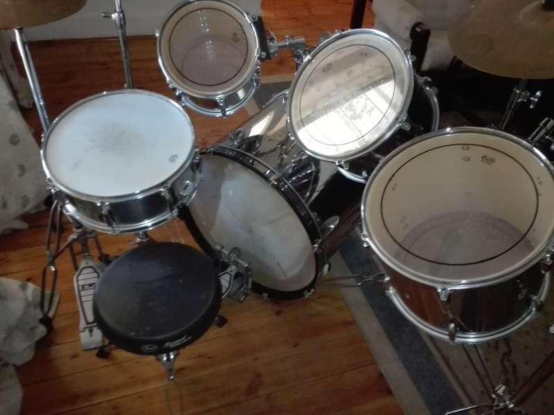 PEARL EXPORT SERIES DRUM KIT LIMITED FULL CHROME + 2 EXTRA PEARL STANDS