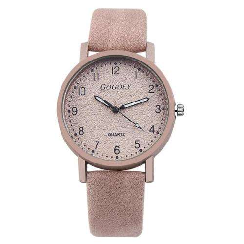 Ladies pink quartz watch