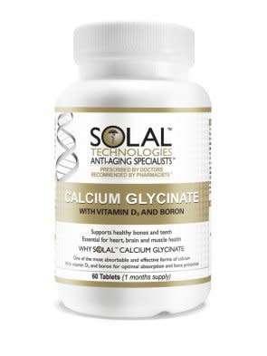 Solal | Calcium Glycinate (With Boron and Vitamin D3) | 60 Capsules