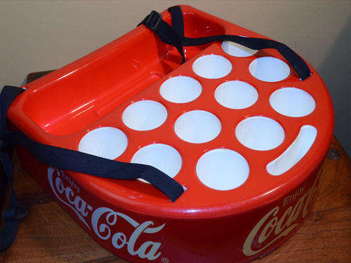 Coca Cola Vendors Cold Drink Tray with Straps