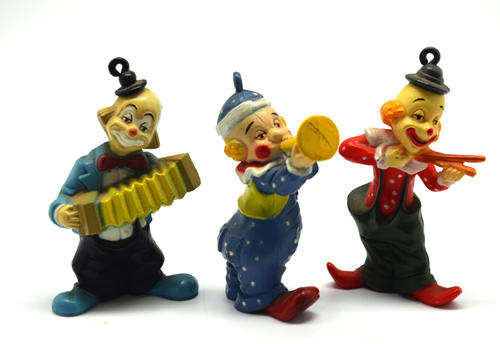 1950's Toy Memorabilia -   Plastic Clown Musicians