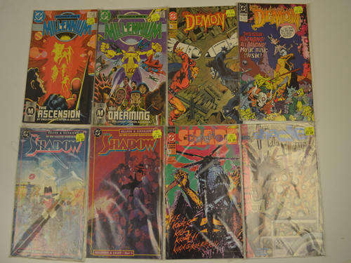 8 x Vintage DC comics - The Demon, The Shadow, Millenium and Shade