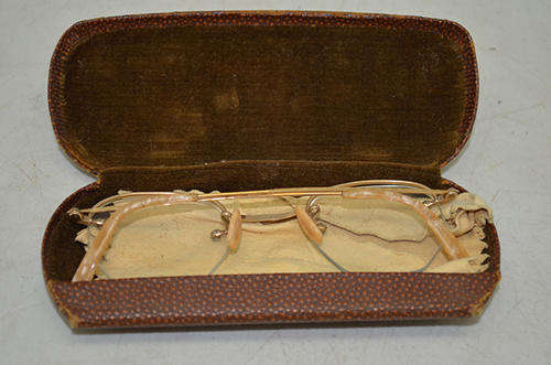 Vintage reading glasses in original case
