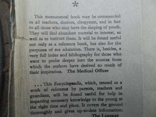 Not for the prudish ......The Encyclopaedia of Sex Practice. Norman Haire. 1958 Reprint.