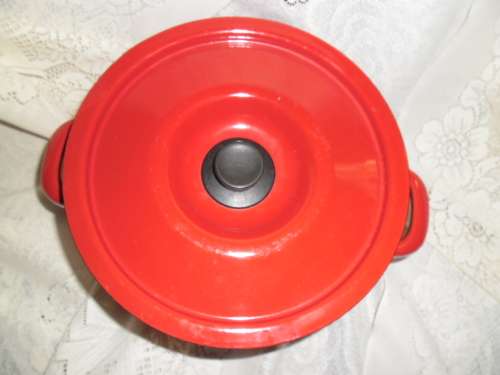 Enamel Finel Arabia Pot . Made in Finland