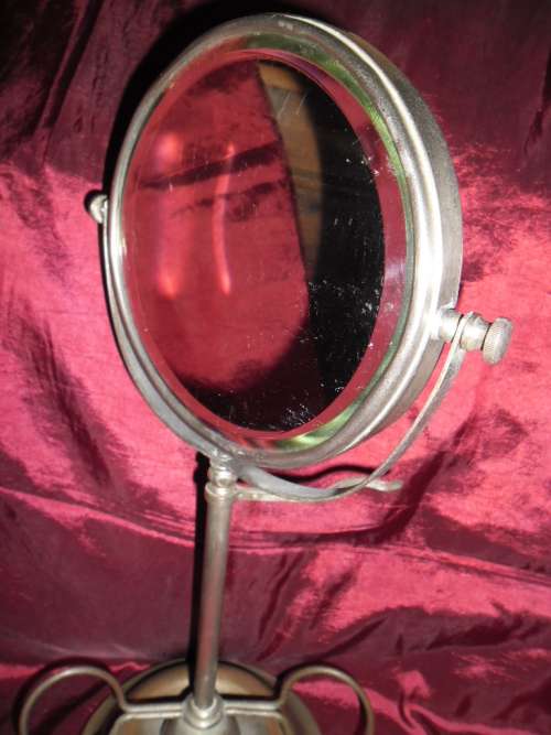 Vintage bevelled glass shaving mirror