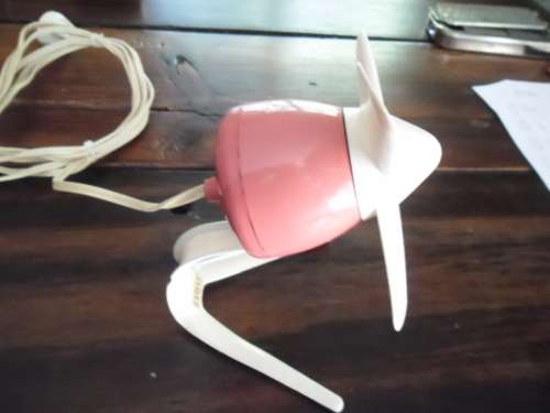 Circa 1960's......Pink "Rocket" desk fan Model 750 .  H Frost & Co Walsall Eng.