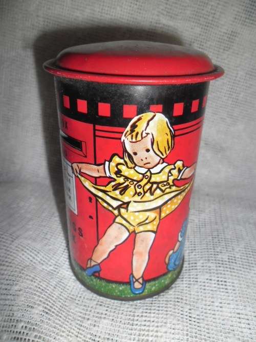 Vintage Tinplate Post Office Mail Box Money Box