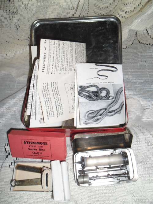 1950's Fitzsimons Snake Bite Kit in original Tin