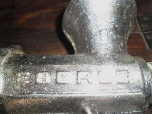Heavy duty Eberle cast aluminum #8 meat and vegetable grinder in original box