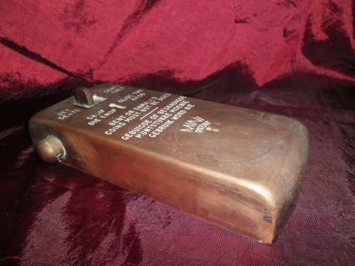 Vintage South African (Bilingual) Brass Coin Operated Public Toilet Door Lock.