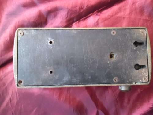 Vintage South African (Bilingual) Brass Coin Operated Public Toilet Door Lock.