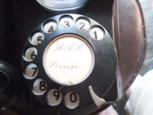 1930's Bakelite Siemens Brothers rotary dial wall mounted telephone. Patent 328926.