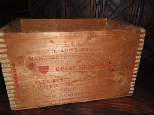 Eley Kynoch Factories. Small Arms Ammunition wooden crate