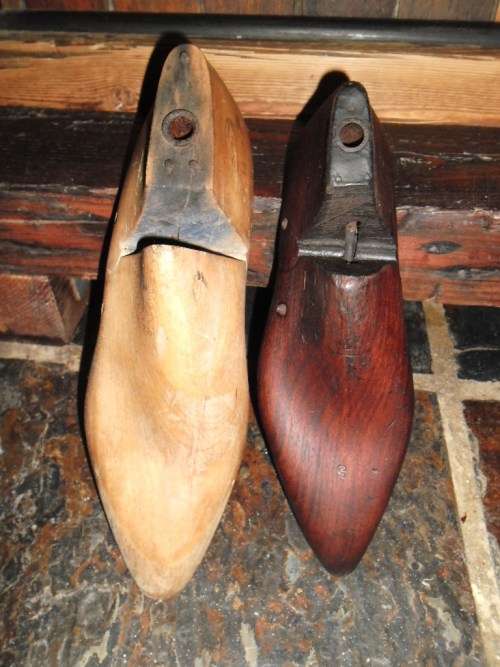 2 gorgeous vintage wooden shoe forms.