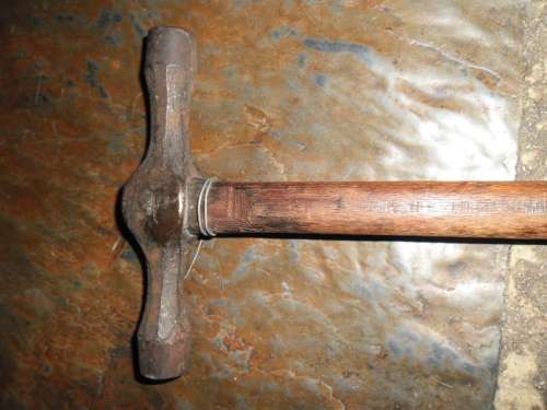 Vintage railway wheel tapper's hammer