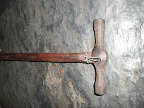 Vintage railway wheel tapper's hammer