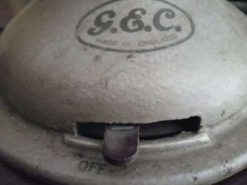 Vintage  cast metal General Electric AC Fan. Made in England