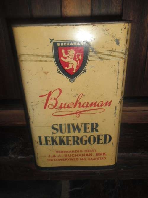 Buchanan's Suiwer Lekkergoed / Pure Confections vintage tin