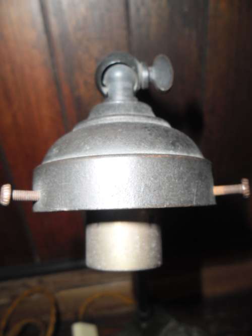Cast brass Art Nouveau lamp base. Marked Ges Gesch