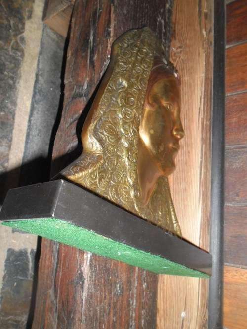 Bronze Art Deco Madonna sculpture.