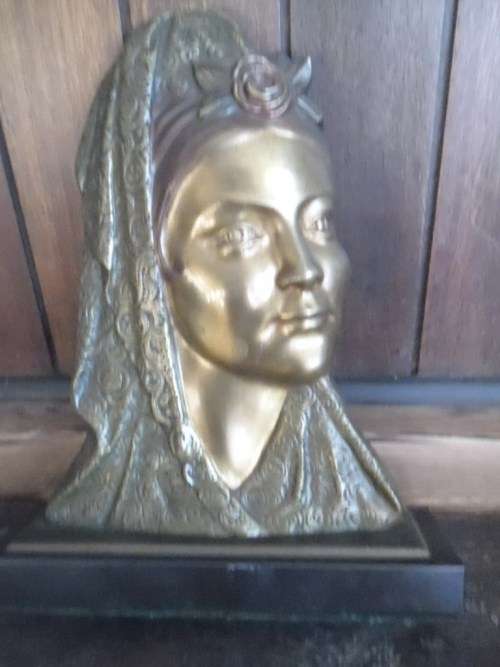 Bronze Art Deco Madonna sculpture.