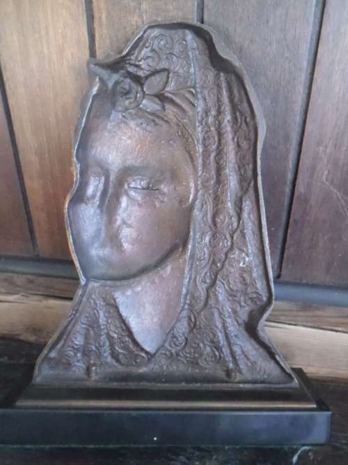 Bronze Art Deco Madonna sculpture.