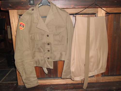 South African Engineers Corp. Bunny Jacket, trousers and tie. 1970