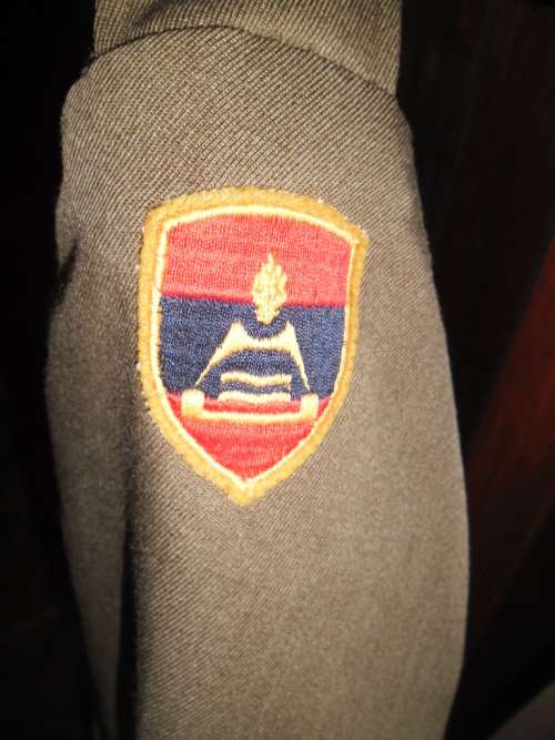 South African Engineers Corp. Bunny Jacket, trousers and tie. 1970