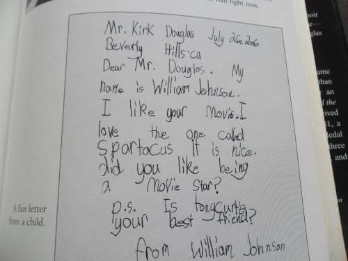 "Let's Face It  90 Years of Living, Loving, and Learning"  by Kirk Douglas.  Signed copy !