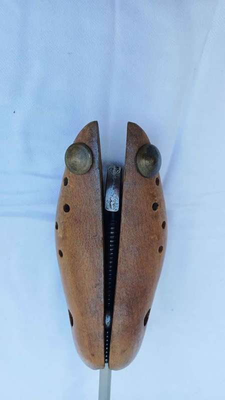 Vintage Wooden Shoe Stretcher with Mechanism